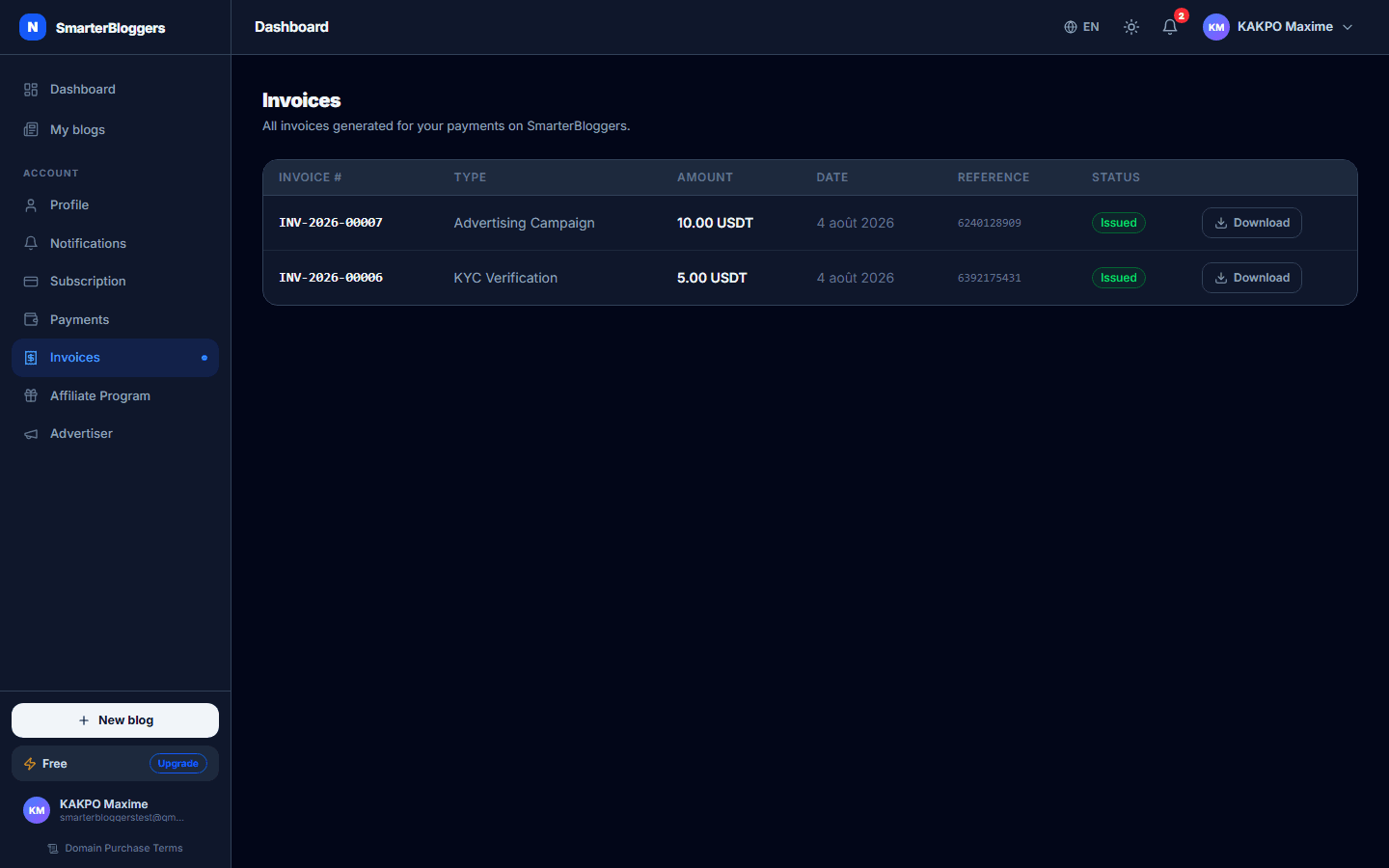 Accessing Your Invoices