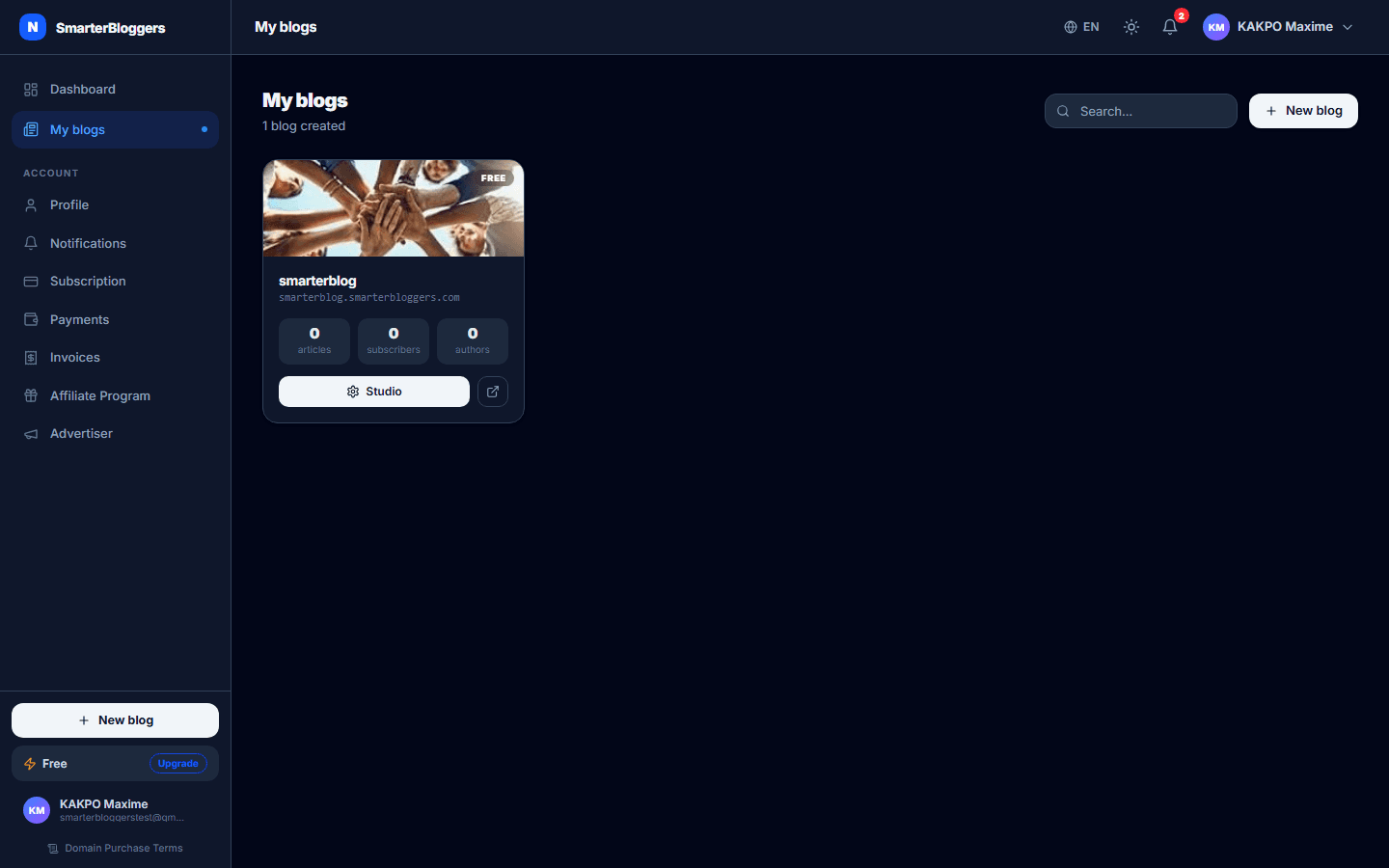 Accessing Your Blogs