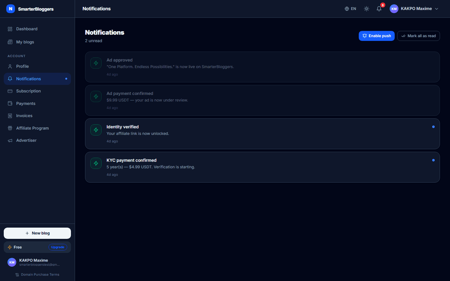 Notification Overview