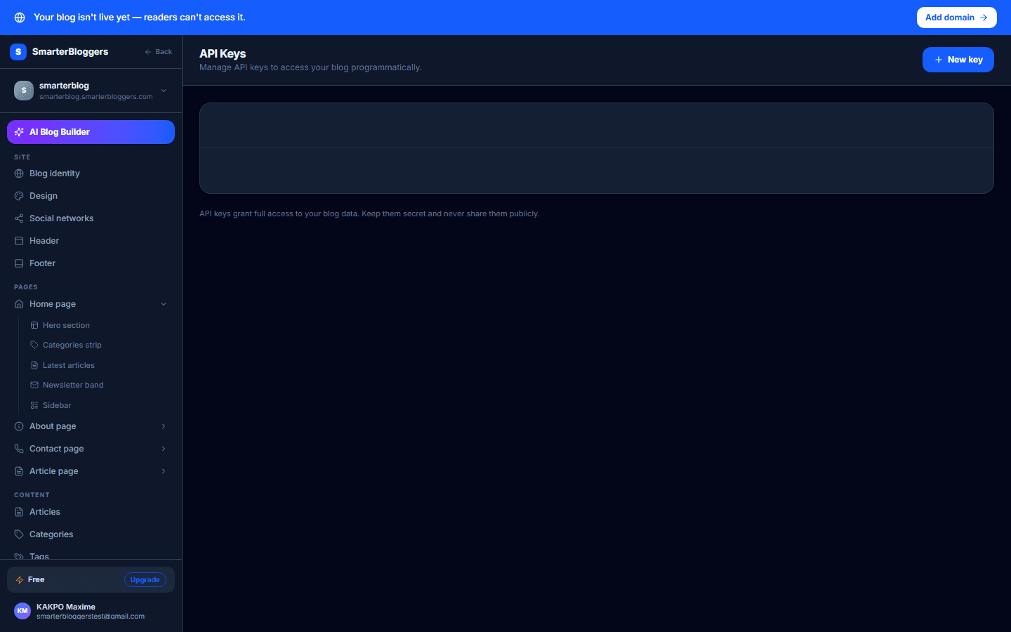 Overview of API Keys