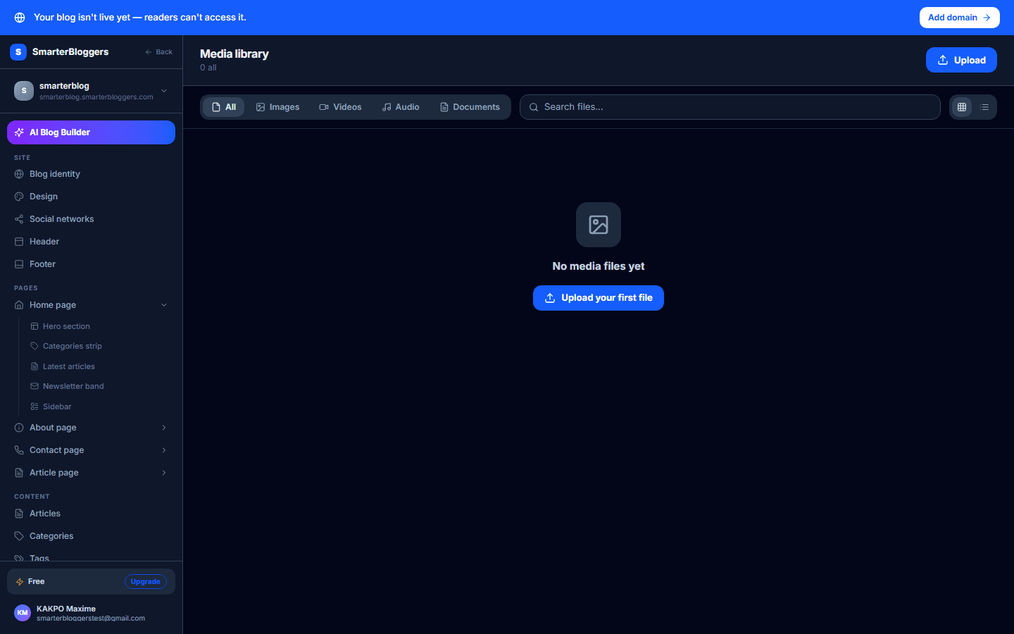 Uploading Media Files