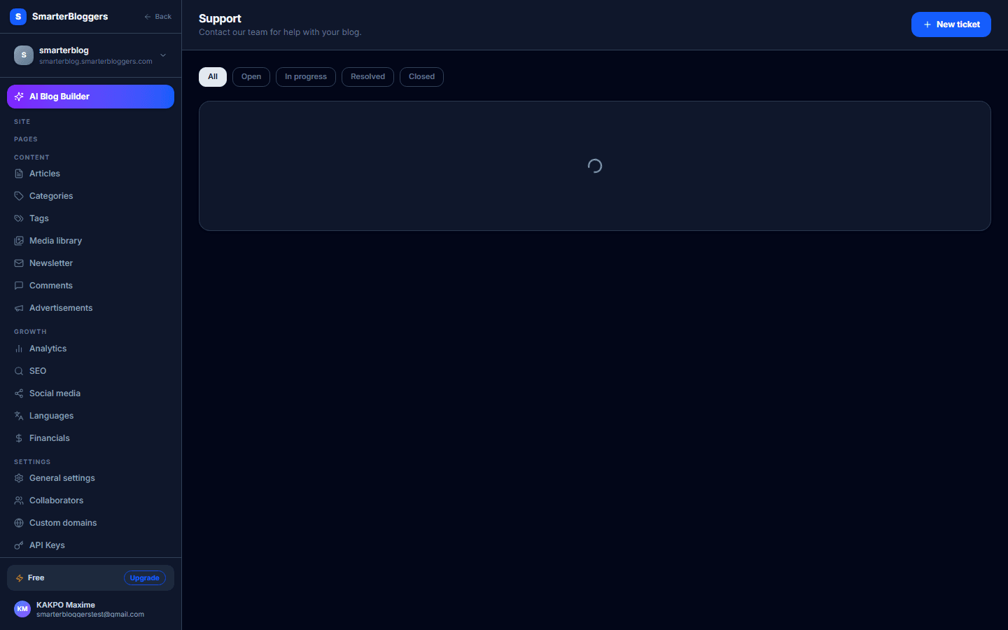 Viewing Support Tickets